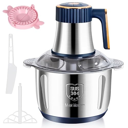 Elektrischer Fleischwolf 5 l, 500 W Fleischwolf aus Edelstahl, multifunktional, schnelle Triturierung in 6 Sekunden, 5 Geschwindigkeitsstufen, für Fleisch, Gemüse, Nüsse, Küchengerät Elektrischer Fleischwolf 5 l, 500 W Fleischwolf aus Edelstahl, multifunktional, schnelle Triturierung in 6 Sekunden, 5 Geschwindigkeitsstufen, für Fleisch, Gemüse, Nüsse, Küchengerät von Carziyer