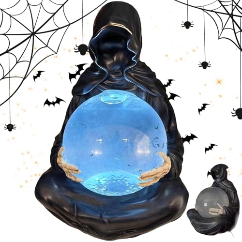Kristallkugel Tod Lebendig Halloween – Dekoration mit schwimmender Fledermaus, Gothic Figur mit Light Up Ball | Kristallkugel des Todes mit schwimmender Fledermaus, für Halloween Party Kristallkugel Tod Lebendig Halloween – Dekoration mit schwimmender Fledermaus, Gothic Figur mit Light Up Ball | Kristallkugel des Todes mit schwimmender Fledermaus, für Halloween Party von Carziyer