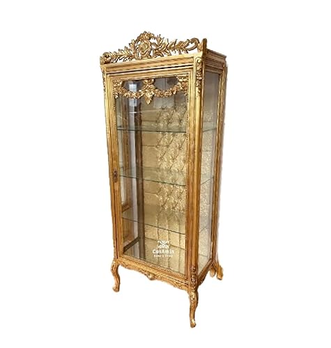 CasAmin Delux Vitrine aus Glas in Goldoptik von CasAmin Home & Living
