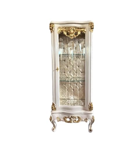 CasAmin Home & Living Vitrine Aus Weißem Glas im Französischen Barockstil für die Inneneinrichtung CasAmin Home & Living Vitrine Aus Weißem Glas im Französischen Barockstil für die Inneneinrichtung von CasAmin Home & Living