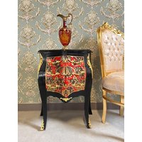 Handgemachte Schwarz Barock Kommode Bunt Bemalter Nachttisch Handgemachte Schwarz Barock Kommode Bunt Bemalter Nachttisch von CasAminMobel