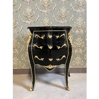 Handgemachter Schwarzer Barock Nachttisch Eine Kommode Im Rokoko Stil Handgemachter Schwarzer Barock Nachttisch Eine Kommode Im Rokoko Stil von CasAminMobel