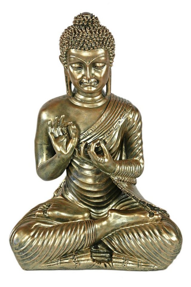 Casa Collection by Jänig Buddhafigur Buddha im Lotussitz, silber-gold, H 45 cm, Dekofigur, Buddha von Casa Collection by Jänig