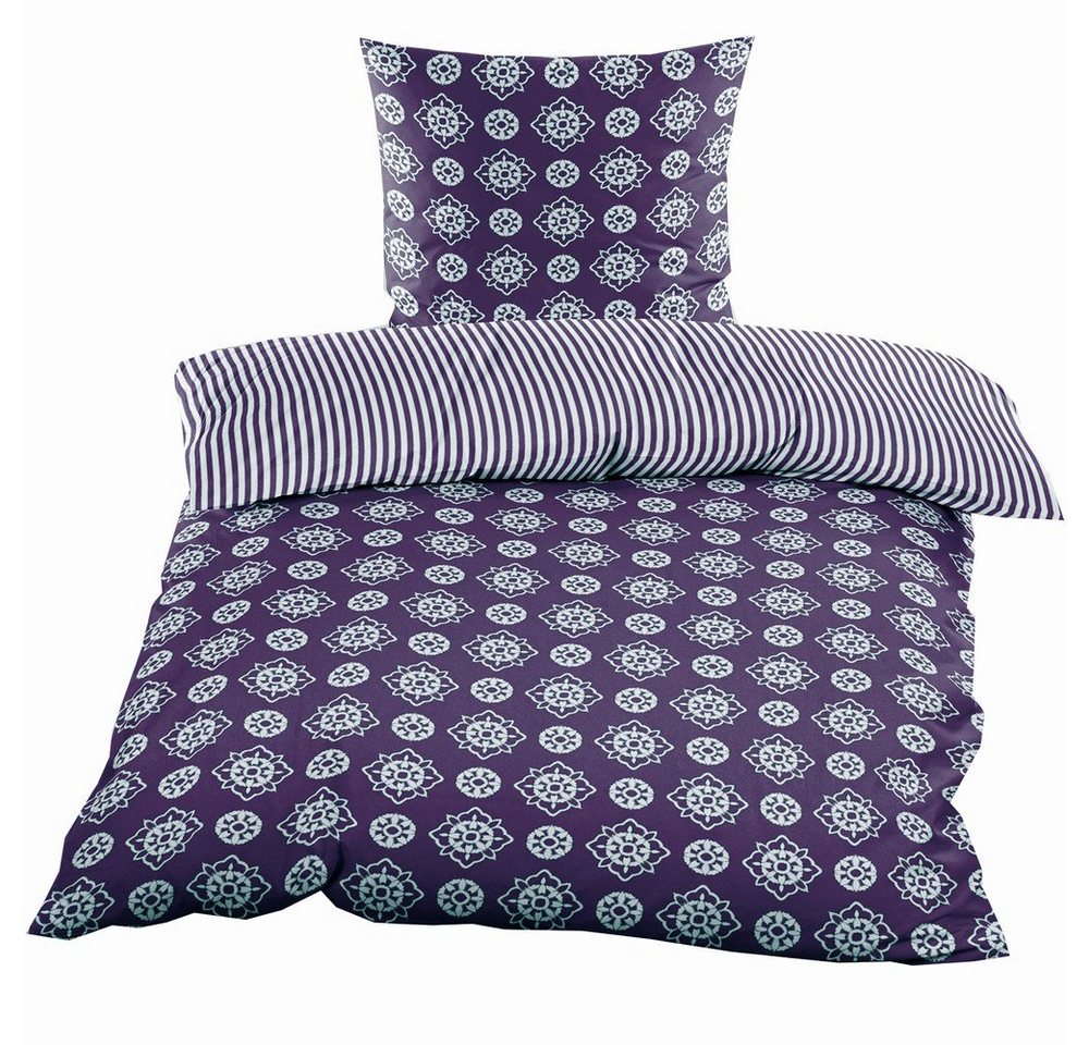 Casa Colori Bettwäsche Renforce 135x200 cm Bettgarnitur mit RV geometrische Muster Violett, Renforce, 2 teilig, Ganzjahresbettwäsche aus robusten Material Casa Colori Bettwäsche Renforce 135x200 cm Bettgarnitur mit RV geometrische Muster Violett, Renforce, 2 teilig, Ganzjahresbettwäsche aus robusten Material von Casa Colori