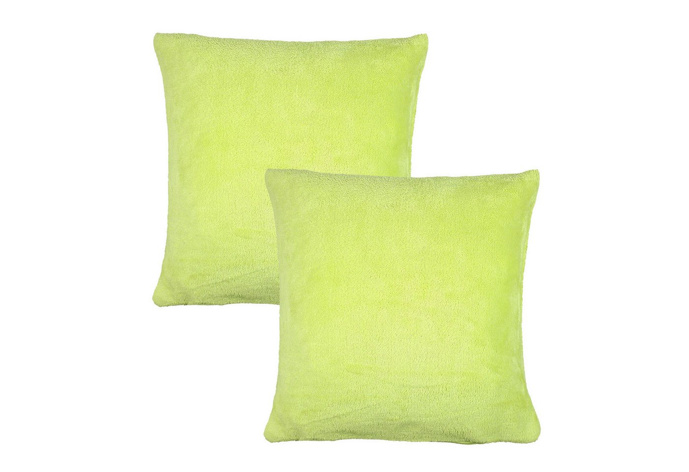 Casa Colori Kissenbezug Fleece 50x50 cm Flausch Plüsch Microfaser uni - superweich soft, (2 Stück), mit Reißverschluss von Casa Colori
