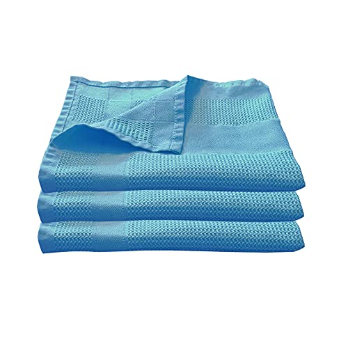 Casa Colori Microfaser Geschirrtücher 68 x 42 cm 3er Set aus saugstarken Polyester in Blau von Casa Colori
