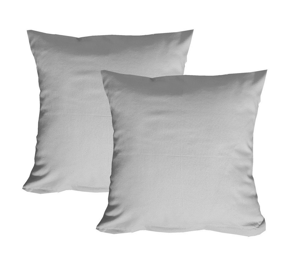 Casa Colori Kissenbezug 2er Set Kissenbezug 100% Baumwolle, (2 Stück), 2er Set Kissenhülle Silber Grau 40x80 cm Casa Colori Kissenbezug 2er Set Kissenbezug 100% Baumwolle, (2 Stück), 2er Set Kissenhülle Silber Grau 40x80 cm von Casa Colori