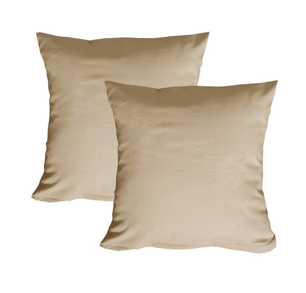 Casa Colori Kissenbezug 2er Set Kissenbezug 100% Baumwolle, (2 Stück), 2er Set Kissenhülle Taupe 40x80 cm Casa Colori Kissenbezug 2er Set Kissenbezug 100% Baumwolle, (2 Stück), 2er Set Kissenhülle Taupe 40x80 cm von Casa Colori