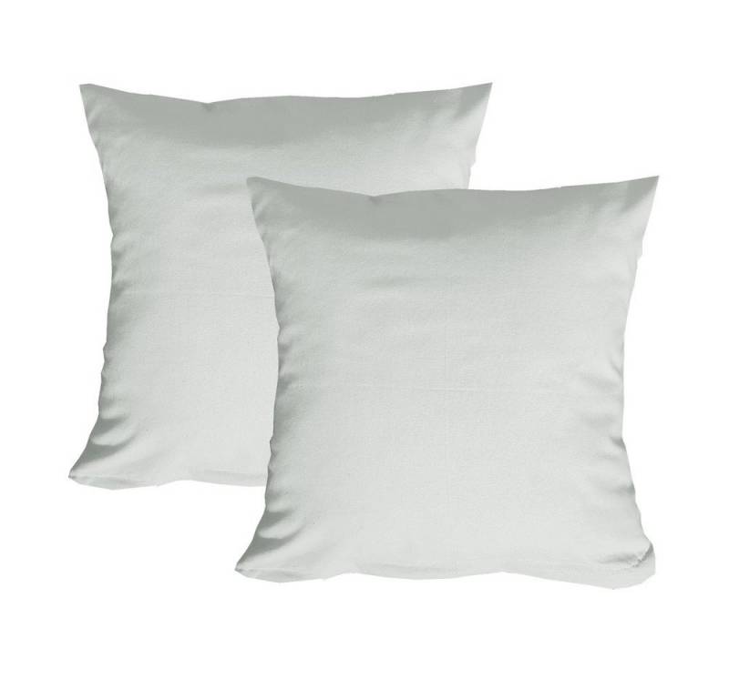 Casa Colori Kissenbezug 2er Set Kissenbezug 100% Baumwolle, (2 Stück), 2er Set Kissenhülle Weiß 40x80 cm von Casa Colori