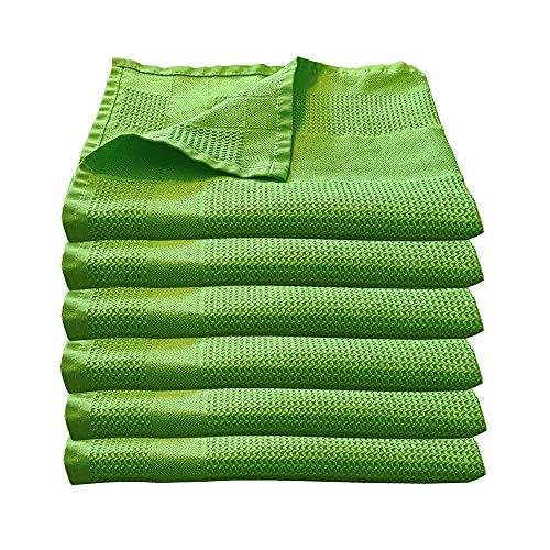 Microfaser Geschirrtücher 68 x 42 cm 6er Set aus saugstarken Polyester in Grün von Casa Colori