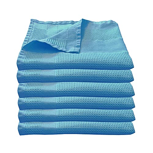 Microfaser Geschirrtücher 68 x 42 cm 6er Set aus saugstarken Polyester in Blau von Casa Colori