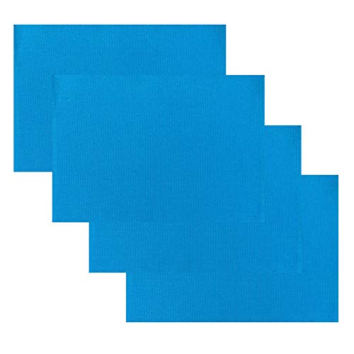 Platzdeckchen 33x48 cm + Tischläufer 33x130 cm Set & Farbwahl Rippqualität aus 75% BW & 25% Polyester von Casa Colori