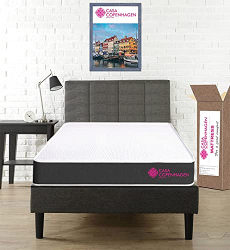 Casa Copenhagen, entworfen in Dänemark, 5 Zoll Cool Fusion Jugend-Memory-Foam-Matratze für Kinderzimmer und Etagenbett, 79 x 35 Zoll, Bed-in-a-Box – Einzelbett von Casa Copenhagen