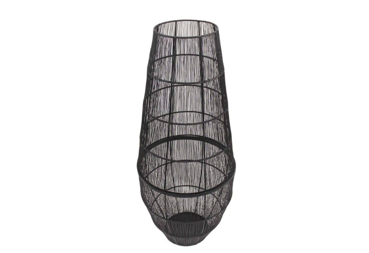Casa Moro Bodenwindlicht XXL Metall Windlicht Mounia Schwarz rund große Drahtlaterne (extravaganter Kerzenleuchter, 1 St), Kunsthandwerk, Geschenk Idee Muttertag Ostern von Casa Moro