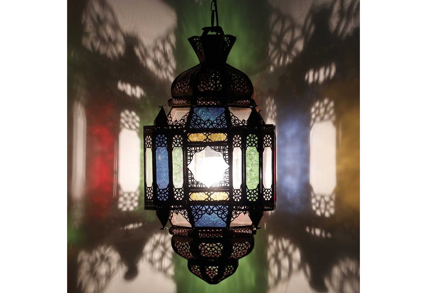 Casa Moro Deckenleuchte Orientalische Lampe Moula Multi Klar marokkanische Hängeleuchte, Ramadan Deckenlampe L1938 von Casa Moro