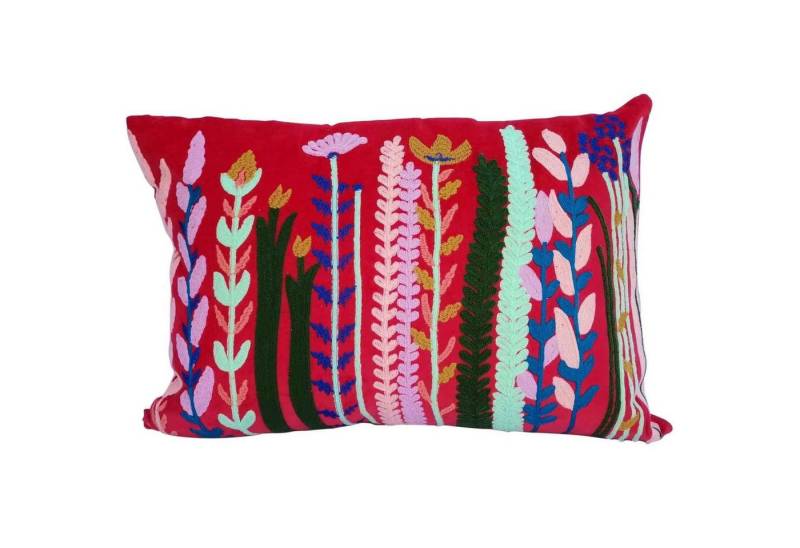 Casa Moro Dekokissen Boho Samtkissen Santa 48x30 cm mit Füllung rechteckig bunt, Boho Chic Sofakissen Couchkissen, bestickt von Casa Moro