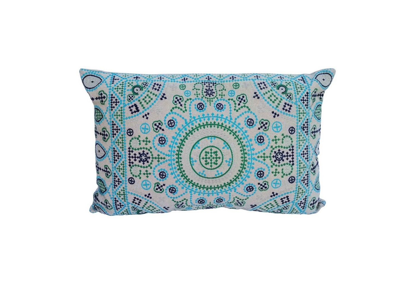 Casa Moro Bodenkissen Orientalisches Ethno Kissen Nomad 55x35 cm mit Füllung beige blau grün, Mandala Buntes Sofakissen Zierkissen MD007 von Casa Moro