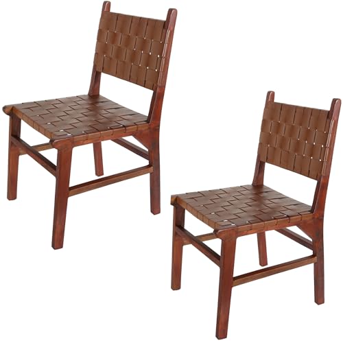 Casa Moro Esszimmerstühle 2er Set Leder Stühle Essstühle, Esszimmerstuhl Holz Walnuss Casa Moro Esszimmerstühle 2er Set Leder Stühle Essstühle, Esszimmerstuhl Holz Walnuss von Casa Moro