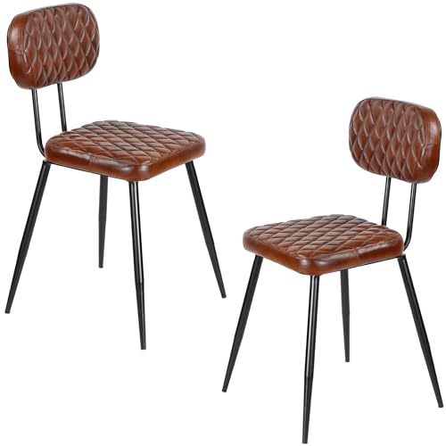 Casa Moro Esszimmerstühle Braun Leder Wartezimmer-Stühle 2er-Set Esszimmer Stuhl Lederstuhl Polsterstuhl Essstühle Casa Moro Esszimmerstühle Braun Leder Wartezimmer-Stühle 2er-Set Esszimmer Stuhl Lederstuhl Polsterstuhl Essstühle von Casa Moro