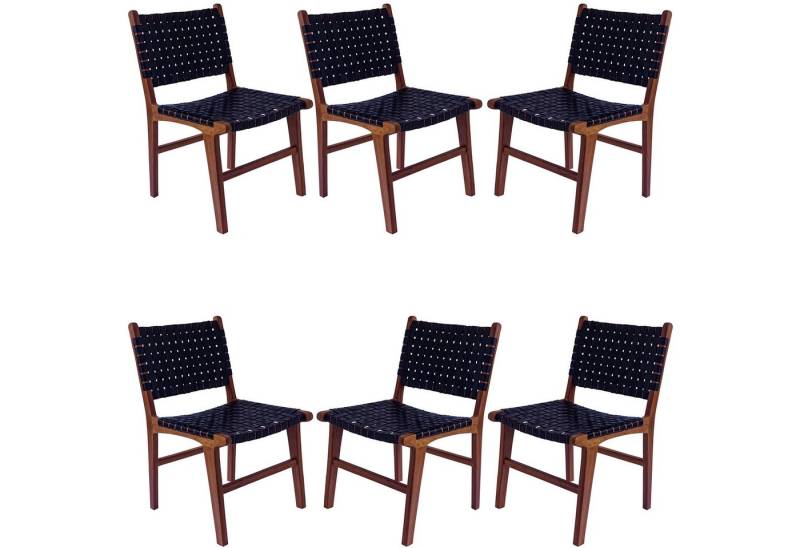 Casa Moro Esszimmerstuhl Essstuhl Leder Schwarz Stuhl Esszimmerstühle Holz Walnuss (Lederstuhl Holzstuhl Esszimmer Stuhl), Echtleder Stuhl auch 2er, 4er & 6er Set Esszimmerstühle von Casa Moro
