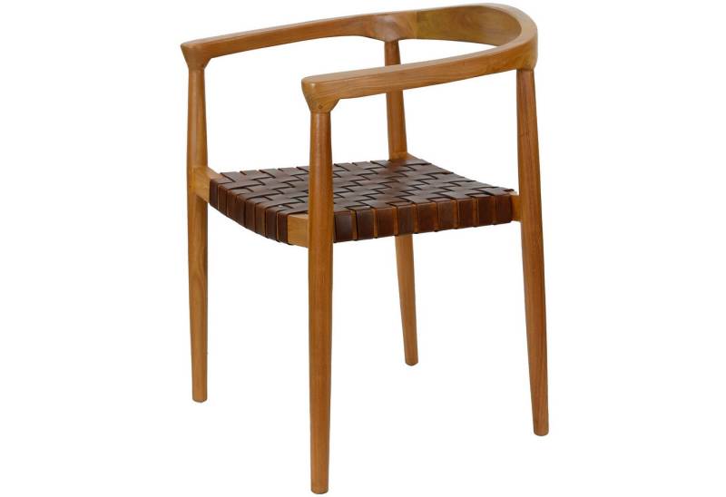 Casa Moro Esszimmerstuhl Essstuhl Stuhl Leder Esszimmerstühle Holz Walnuss (Lederstuhl Holzstuhl Armlehnstuhl Esszimmer), Echtleder Stuhl auch 2er, 4er & 6er Set Esszimmerstühle von Casa Moro