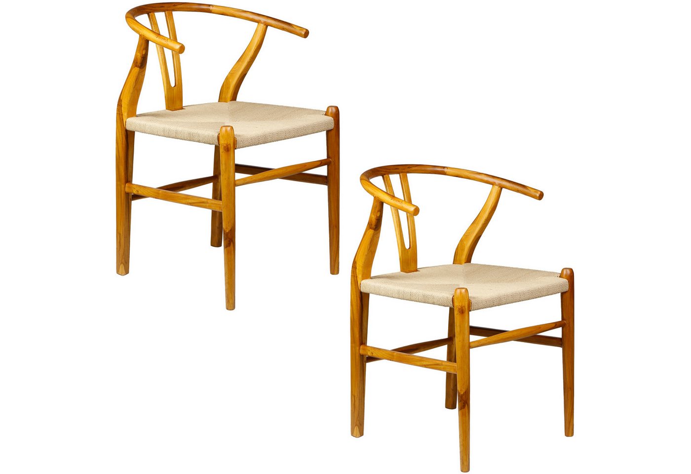 Casa Moro Esszimmerstuhl Armlehnstuhl aus Massivholz Farbe Walnuss (einzigartiges Holz Stuhl Design), auch als 2er 4er 6er Set Esszimmer Stühle von Casa Moro
