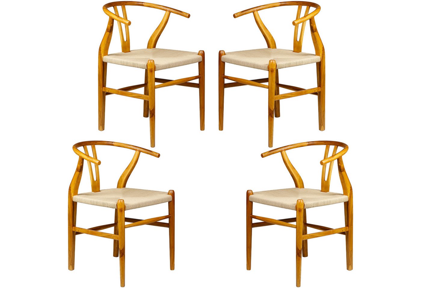 Casa Moro Esszimmerstuhl Armlehnstuhl aus Massivholz Farbe Walnuss (einzigartiges Holz Stuhl Design), auch als 2er 4er 6er Set Esszimmer Stühle von Casa Moro