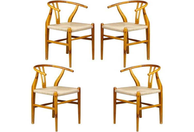 Casa Moro Esszimmerstuhl Armlehnstuhl aus Massivholz Farbe Walnuss (einzigartiges Holz Stuhl Design), auch als 2er 4er 6er Set Esszimmer Stühle von Casa Moro