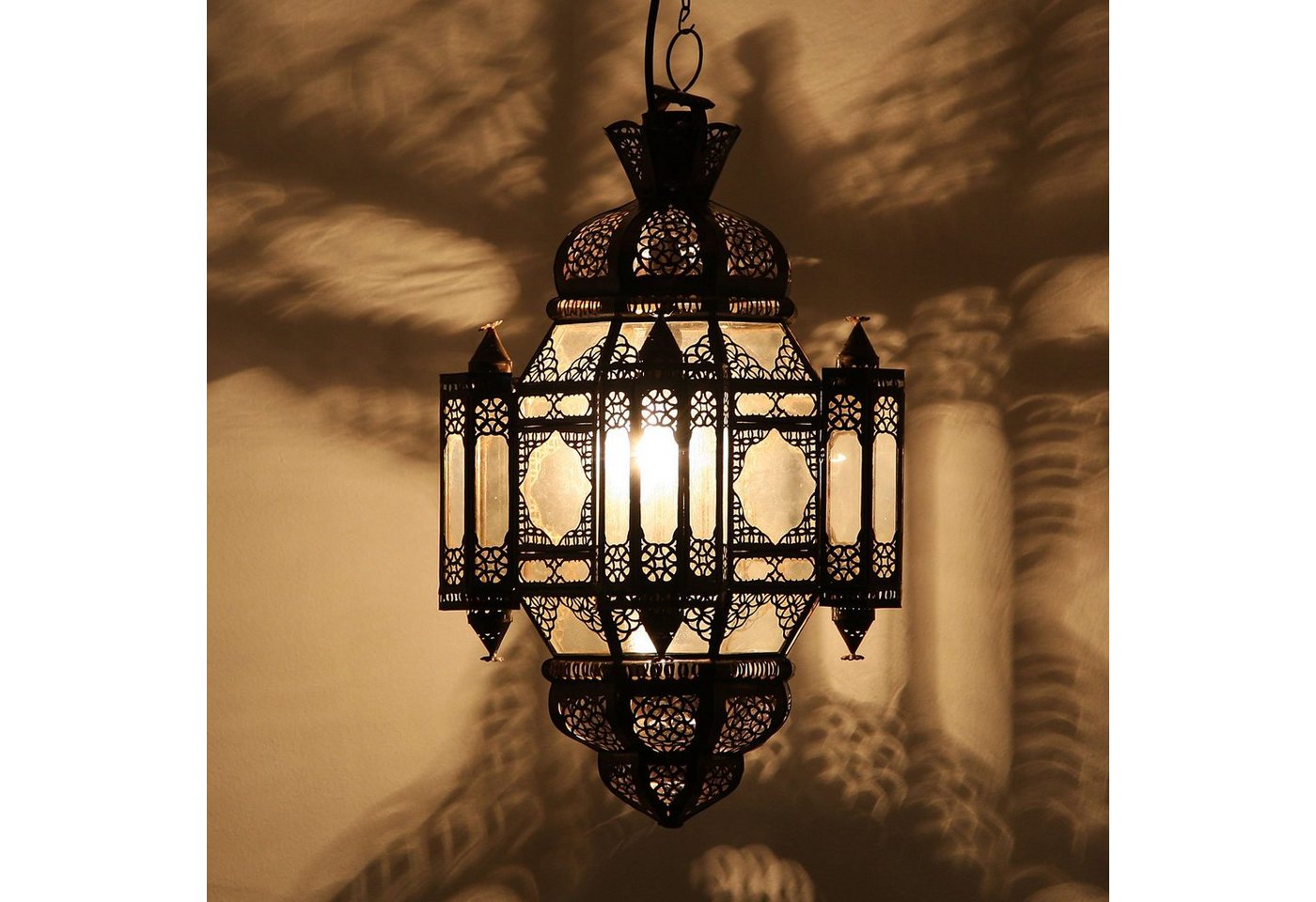 Casa Moro Hängeleuchte Marokkanische Lampe Moula Klar orientalische Deckenleuchte, Prachtvolle Ramadan Deckenlampe L1360 von Casa Moro
