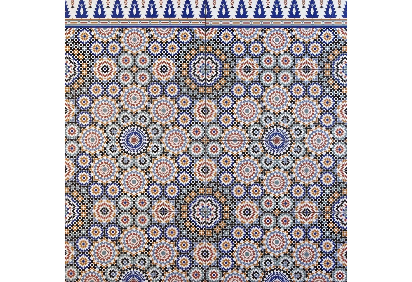 Casa Moro Keramik Wandfliese Orientalische Fliesen Tamaris 50x25 cm rechteckig 1qm bunt, mit Endlos Mosaik Muster von Casa Moro