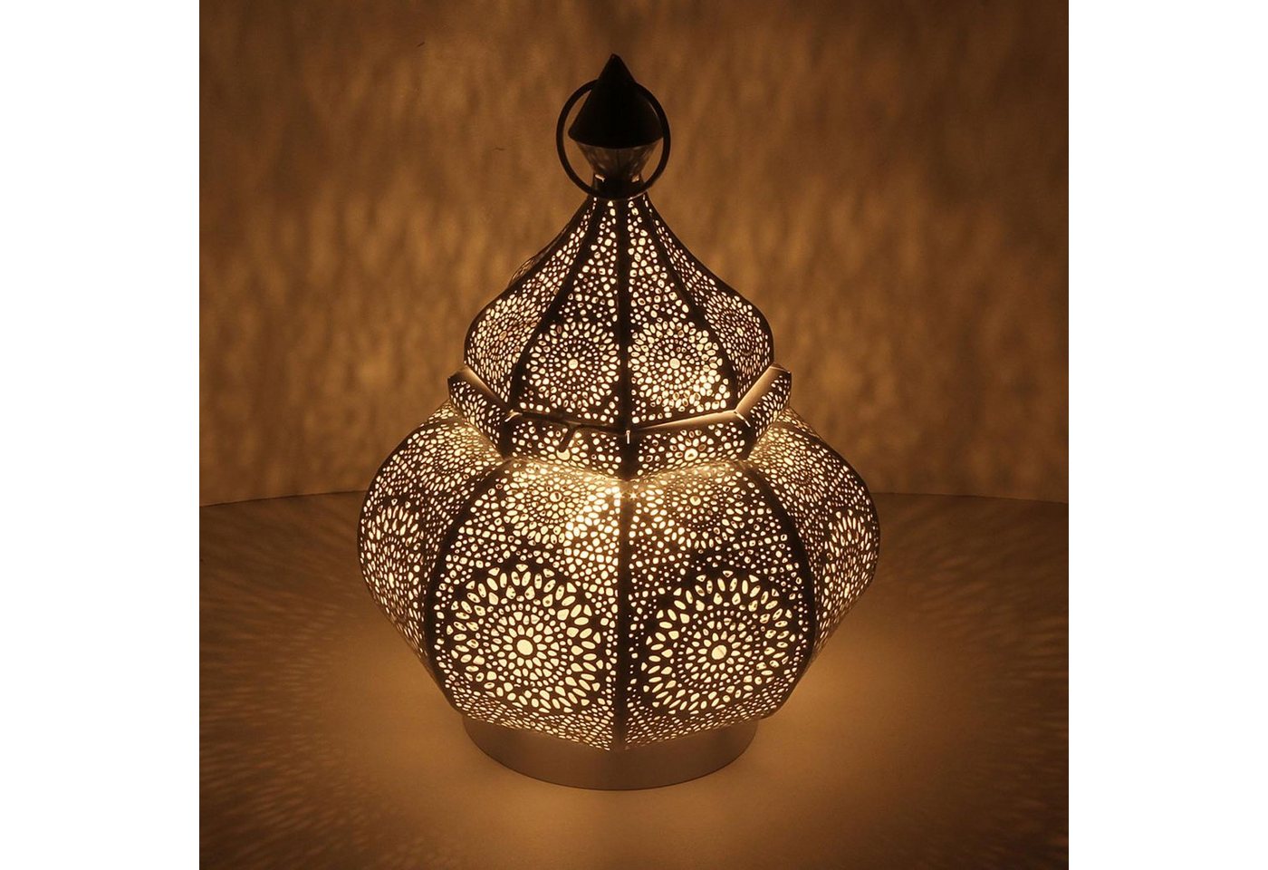 Casa Moro Bodenwindlicht Orientalische Laterne Abir Schwarz 30cm, Ramadan Windlicht (1 St), Marokkanischer Eid Kerzenhalter, hängend oder stehend, handgefertigt von Casa Moro