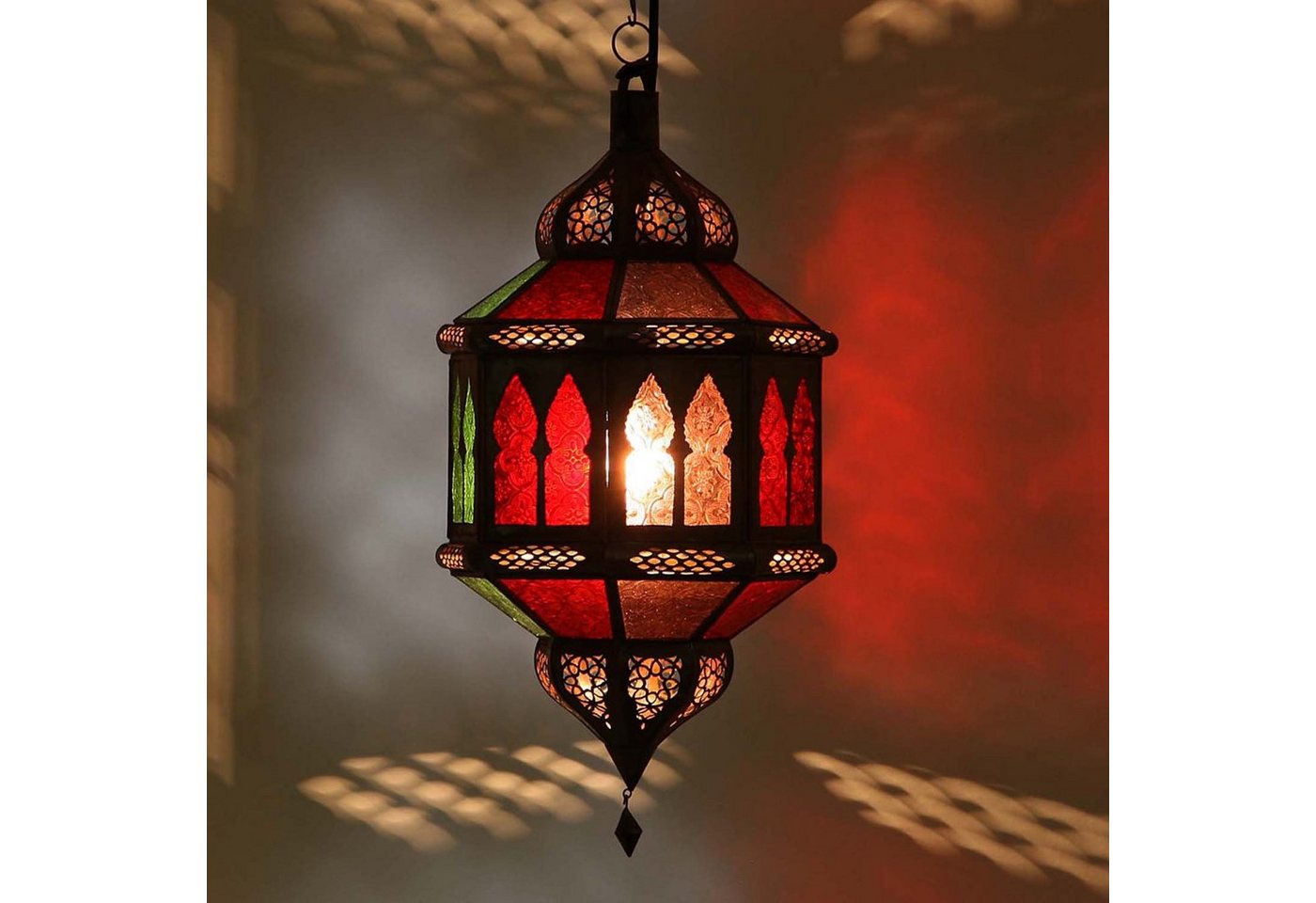 Casa Moro Lampenschirm Orientalische Lampe Trombia Biban Multifarbig H50 cm aus Marokko, Kunsthandwerk aus Marokko, L1231 von Casa Moro