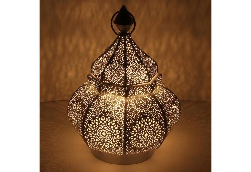 Casa Moro Laterne Orientalisches Windlicht Alima weiß gold marokkanische Laterne LN2050 (einzigartige Tisch Wohn Deko, Eid Mubarak Kerzenhalter Kerzenleuchter), Tischlaterne für Hochzeit Feier Dekoration Ramadan Geschenk von Casa Moro