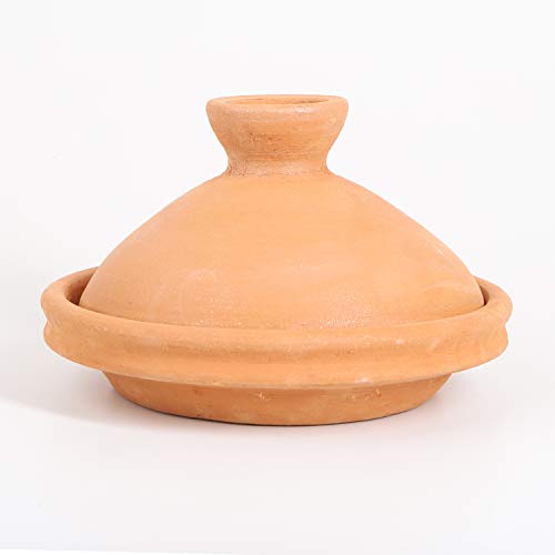 Casa Moro Marokkanische Tajine Terra Natur zum Kochen für bis Personen | unglasierter Gartopf Tontopf | handgetöpfert aus Marrakesch (Ø 30cm, für 3-5 Personen) von Casa Moro