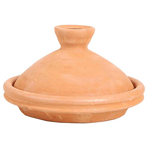 Casa Moro Marokkanische Tajine Terra Natur zum Kochen für bis Personen | unglasierter Gartopf Tontopf | handgetöpfert aus Marrakesch (Ø 26cm, für 2-3 Personen) von Casa Moro