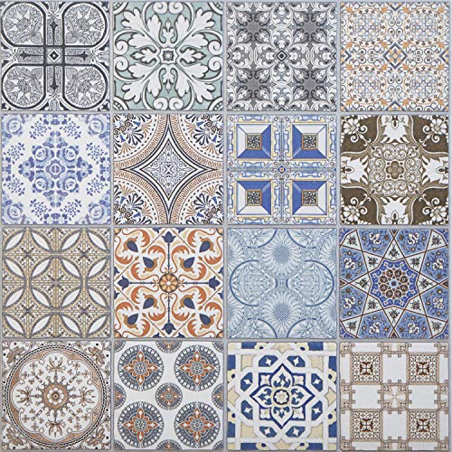 Casa Moro Orientalische Keramikfliesen Habib 44,1 x 44,1 cm 1 qm | Marokkanische Patchwork Fliesen für schöne Küche Flur Bad & Küchenrückwand | FL6030 von Casa Moro