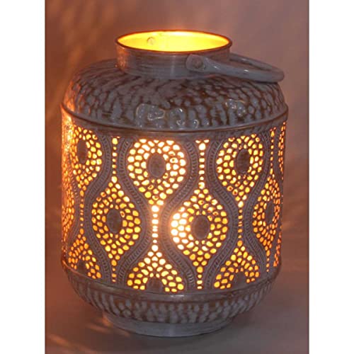 Orientalische Laterne 2er Set Shabby Chic weiß Gold marokkanisches Windlicht Ostern Muttertag Deko Kerzenhalter Suraya klein IRL5040 Orientalische Laterne 2er Set Shabby Chic weiß Gold marokkanisches Windlicht Ostern Muttertag Deko Kerzenhalter Suraya klein IRL5040 von Casa Moro
