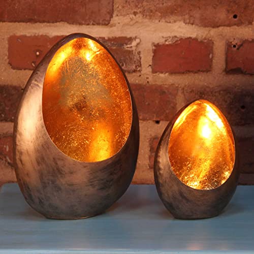 Orientalisches Wand-Windlicht 2er Set Bodhi innen Gold außen Anthrazit Metall Kerzenhalter oval stehend & zum Aufhängen marokkanisches Hänge-Windlicht Ostern Tisch-Deko WLE1611 Orientalisches Wand-Windlicht 2er Set Bodhi innen Gold außen Anthrazit Metall Kerzenhalter oval stehend & zum Aufhängen marokkanisches Hänge-Windlicht Ostern Tisch-Deko WLE1611 von Casa Moro