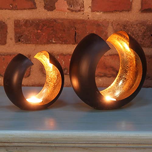 Orientalisches Windlicht Gold schwarz 2er Set aus Metall Kerzenhalter rund marokkanische Teelichthalter Ostern Muttertag Deko WLO1590 Orientalisches Windlicht Gold schwarz 2er Set aus Metall Kerzenhalter rund marokkanische Teelichthalter Ostern Muttertag Deko WLO1590 von Casa Moro