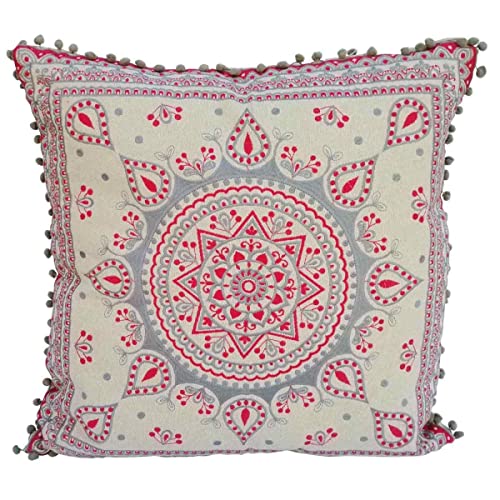 Casa Moro Orientalisches XXL Ethno-Kissen Taima 55x55 cm mit Füllung quadratisch aus Reiner Baumwolle | Boho Sitzkissen Sofakissen Mandala-Kissen Bestickt Zierkissen bunt Couchkissen | MD038 von Casa Moro