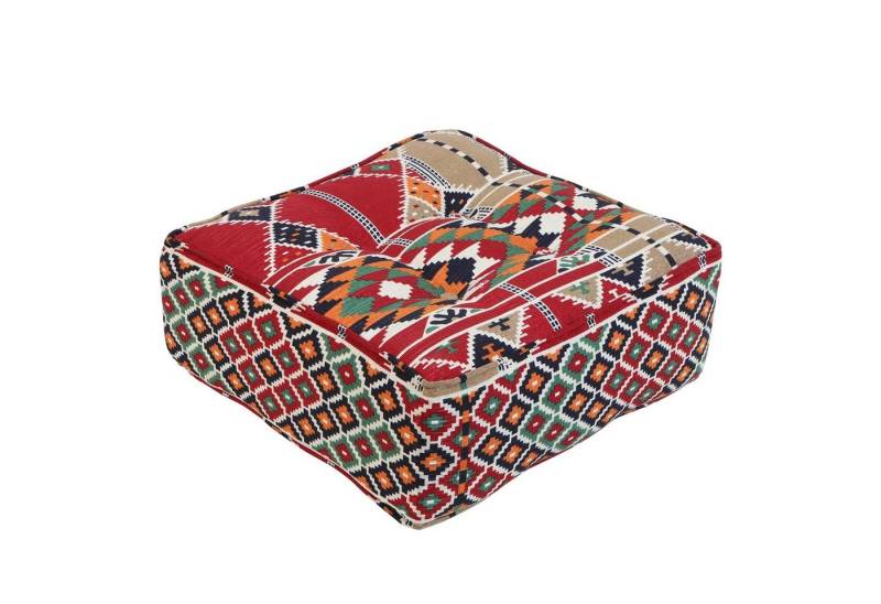 Casa Moro Pouf Orientalischer Sitzpouf, marokkanischer Sitzpouf Kelim aus Marrakesch, Sitzkissen Quadratisch von Casa Moro