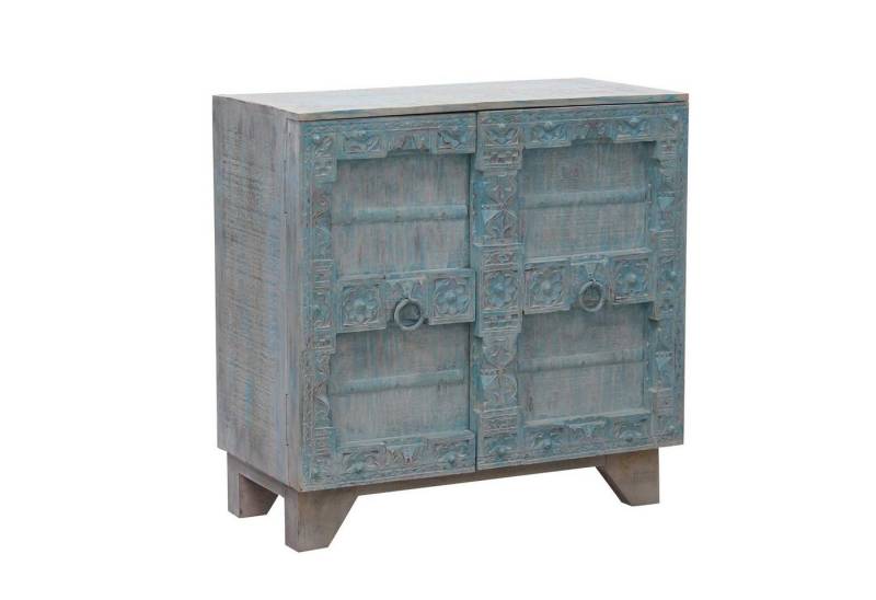 Casa Moro Sideboard Orientalische Kommode Avan 90x40x90 cm (B/T/H) im Antik Stil (schmales Echtholz Sideboard aus Massiv-Holz, Shabby Chic Holzkommode Anrichte), handgeschnitzt Vintage Nachttisch CAC502160 von Casa Moro