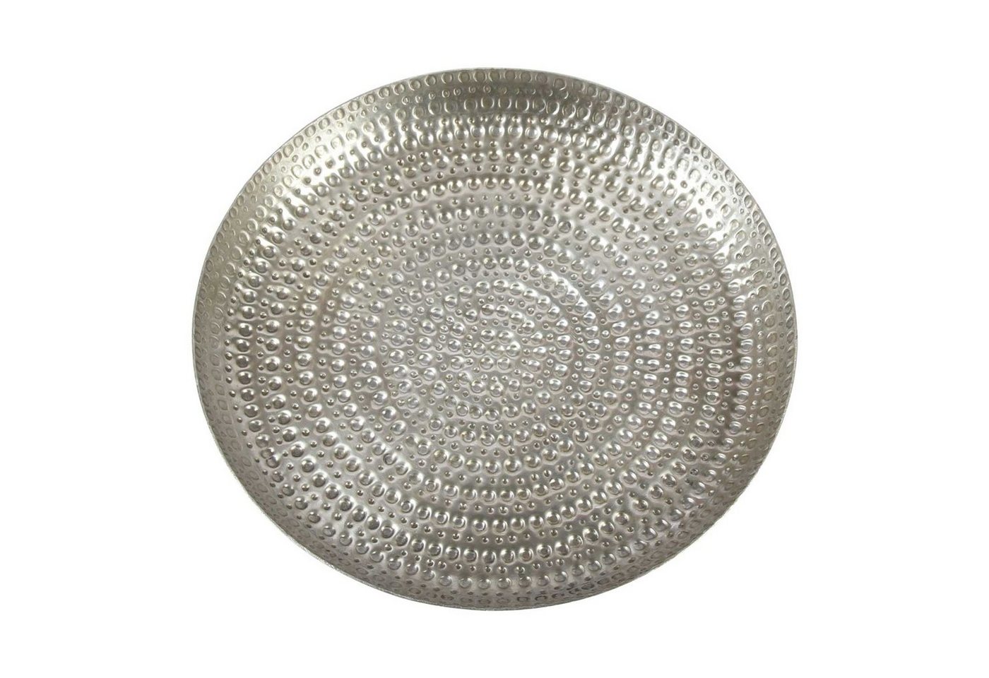 Casa Moro Tablett Orientalisches Teetablett Serviertablett Zana Ø 30 cm Boho Chic, Aluminium, (Handgefertigt), Boho Tablett Ramadan Dekotablett gehämmert von Casa Moro