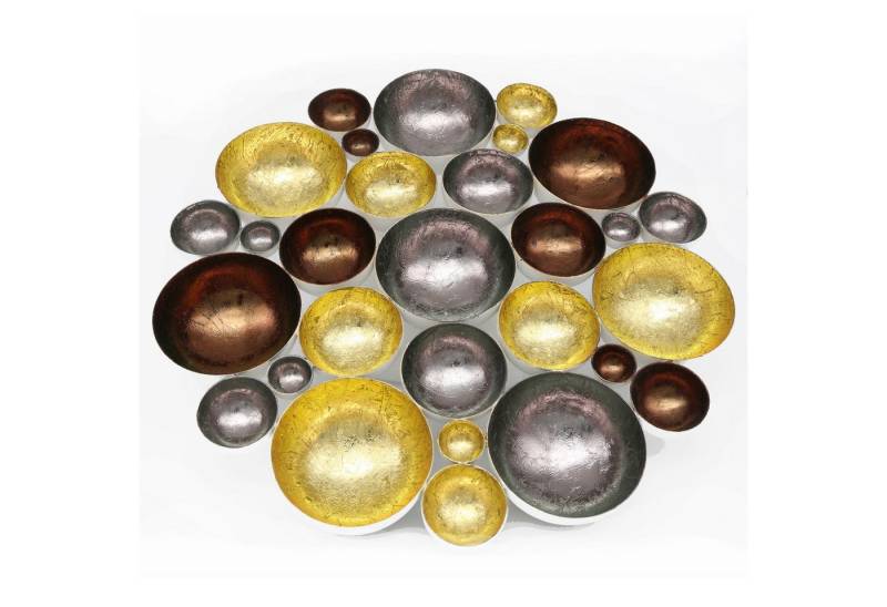 Casa Moro Teelichthalter XL Teelichthalter Silber Braun Gold Elio Ø30 cm Ramadan Deko Metall (Tischdekoration, Teelichthalter, Wohn Deko), bis 14 Teelichter 50741-30 von Casa Moro
