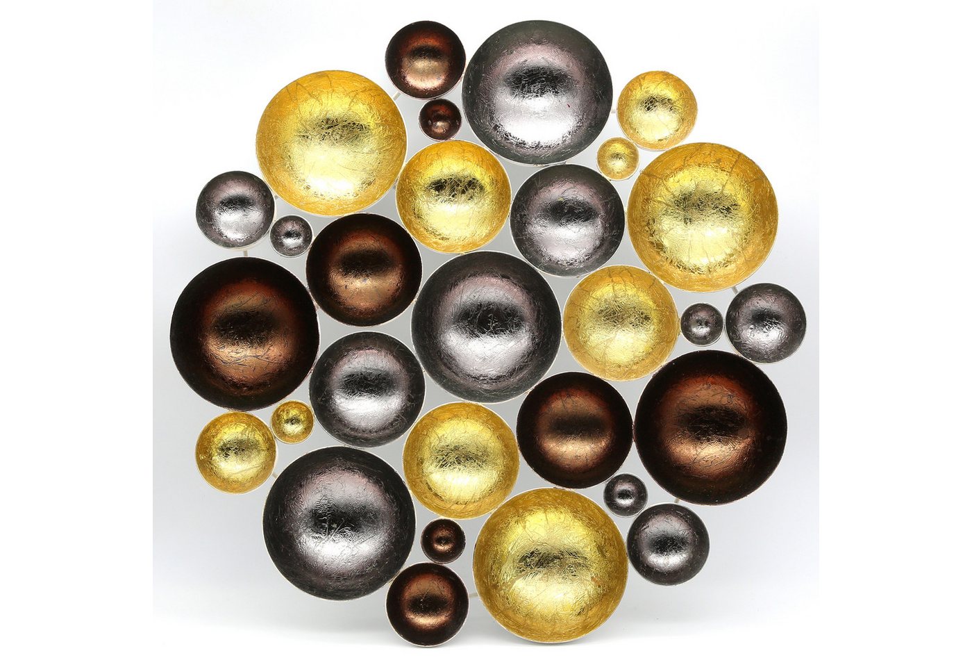 Casa Moro Teelichthalter XXL Windlicht Gold Silber Braun bis zu 21 Teelichter Elio Ø40 (Metall Kerzenhalter Glamour Kerzenleuchter), Ramadan Deko Schale, 50741-40 von Casa Moro
