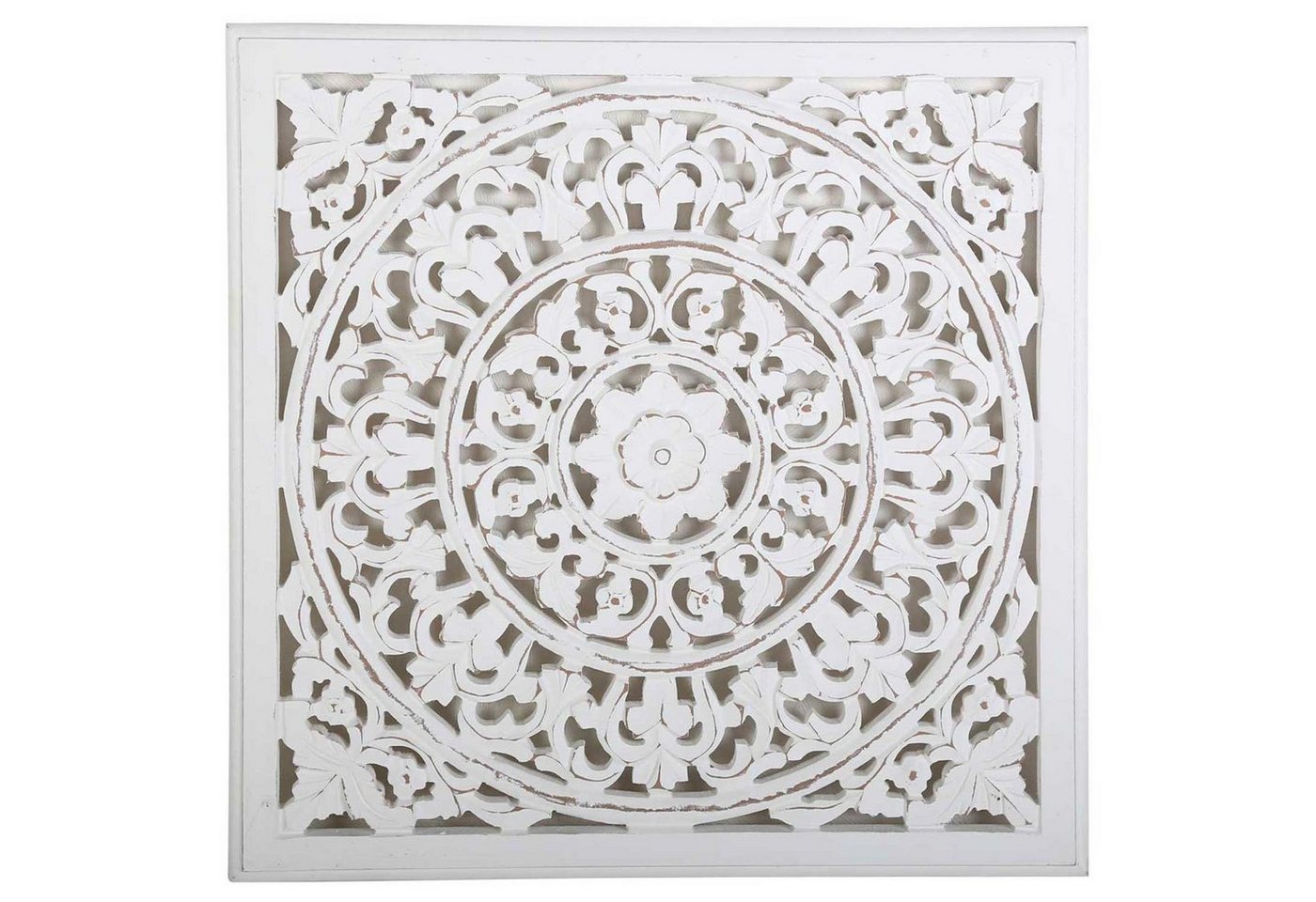 Casa Moro Wanddekoobjekt Holz Mandala Nasha 55x55 cm Shabby Chic Wandbild Boho Wanddeko, Ramadan Wandbild Holz Bild Deko groß MD1090 von Casa Moro