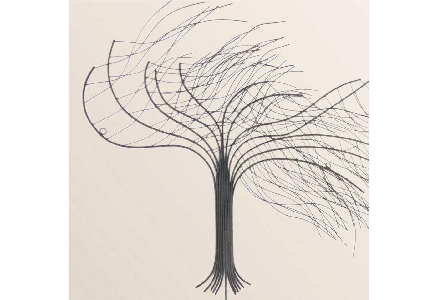 Casa Moro Wanddekoobjekt Metall Wanddeko Baum im Wind 75 x 57 cm (B/H) schwarz (Silhouette Boho Chic Wand-Kunst, Wandschmuck Metall-Skulptur 3D Wand-Bild), Kunsthandwerk Geschenk Idee von Casa Moro