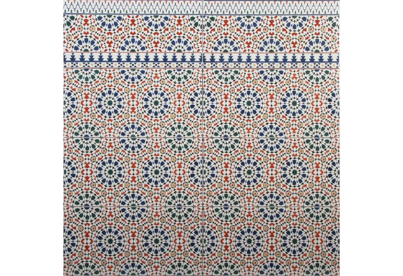 Casa Moro Wandfliese Marokkanische Fliesen Liman 50x25 cm 1 qm bunt Mosaik-Muster, mit Endlos Muster von Casa Moro