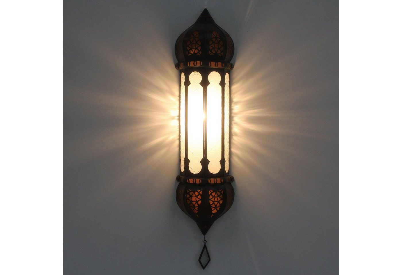 Casa Moro Wandleuchte Marokkanische Wandlampe Ruya Weiß, ohne Leuchtmittel, handgefertigte Ramadan Wandleuchte von Casa Moro