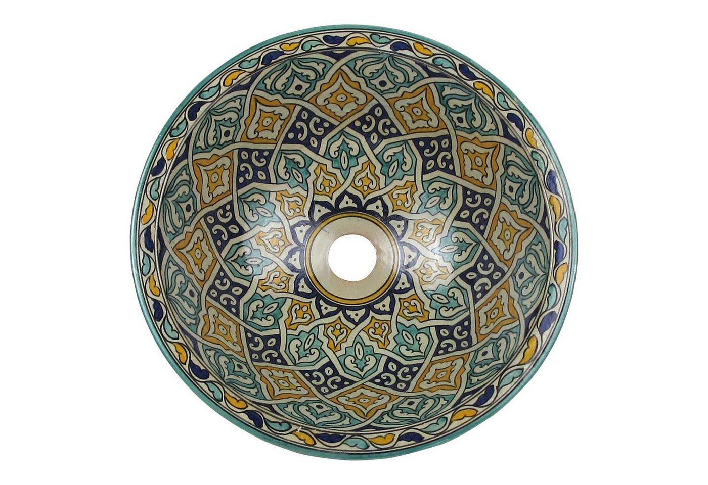 Casa Moro Waschbecken Orientalisches-Handbemaltes-Keramik-Waschbecken Fes19 von Casa Moro